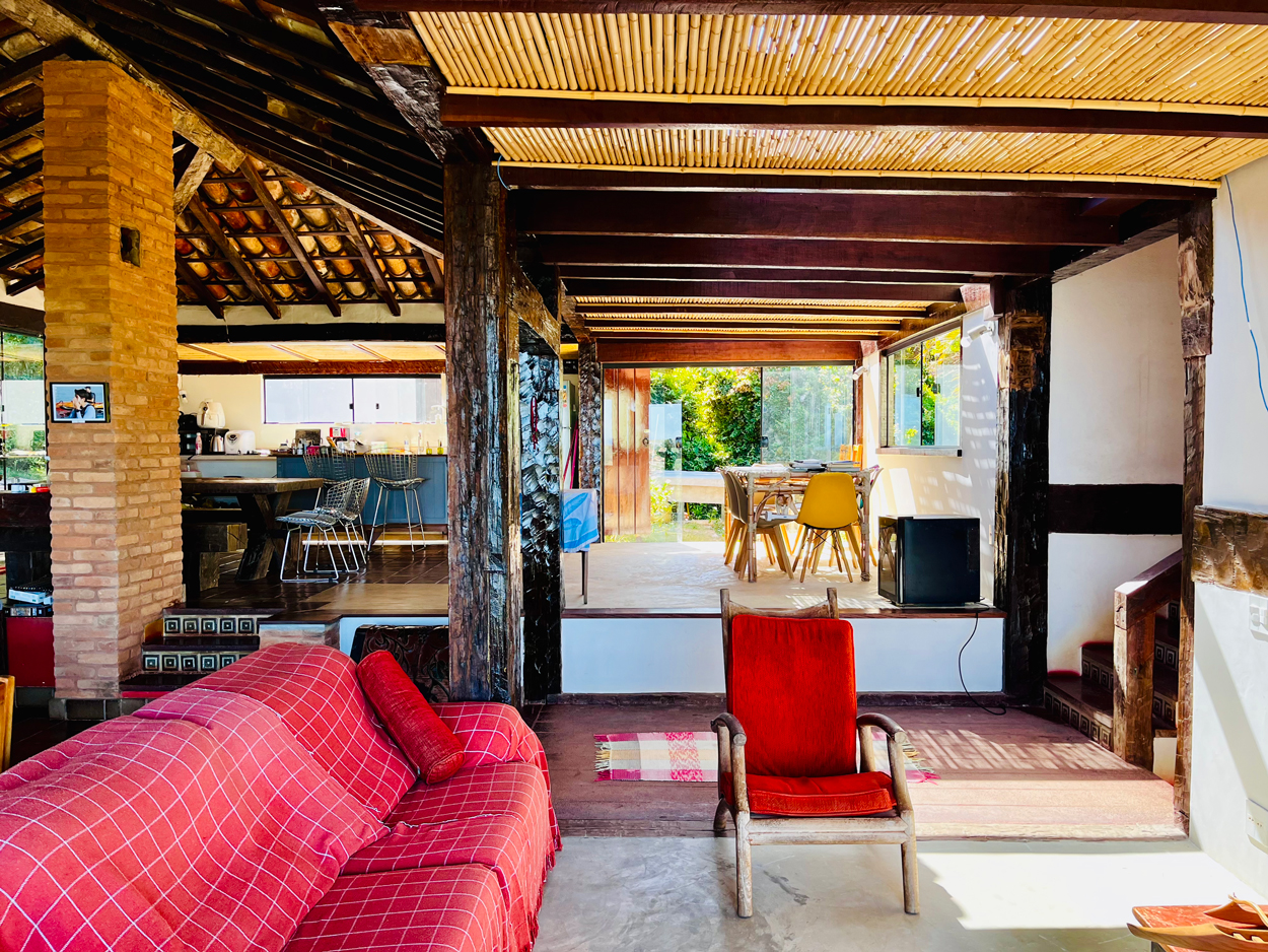 Sala de estar e jantar integradas, Casa Vila Preguiçosa