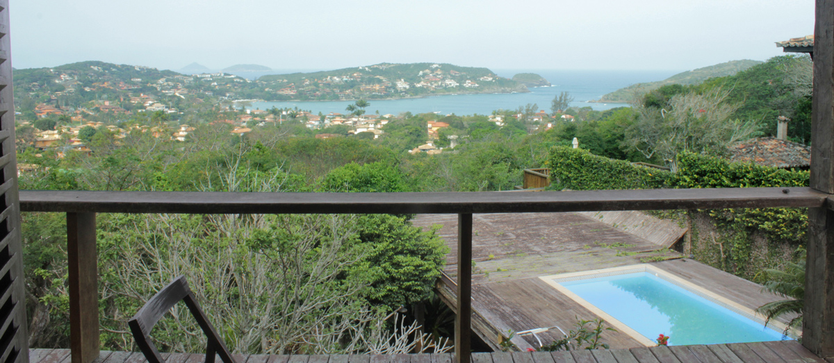 Vista para a Praia da Ferradura da suíte principal, Casa Vila Preguiçosa